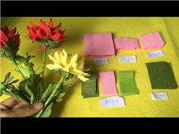 Hướng dẫn làm hoa thược dược bằng giấy nhún