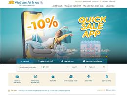 Vietnam Airlines giảm giá 10% cho đặt vé qua ứng dụng di động