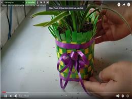 cách làm chậu trồng hoa bằng hộp nhựa