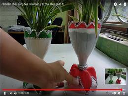 cách làm chậu trồng hoa hình chiếc ly từ chai nhựa phần 12
